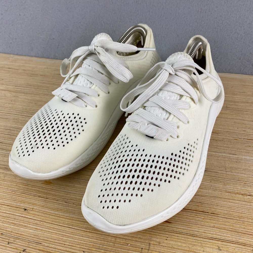 Crocs Shoes Womens 9 LiteRide 360 Pacer Sneakers Almost White 206705
